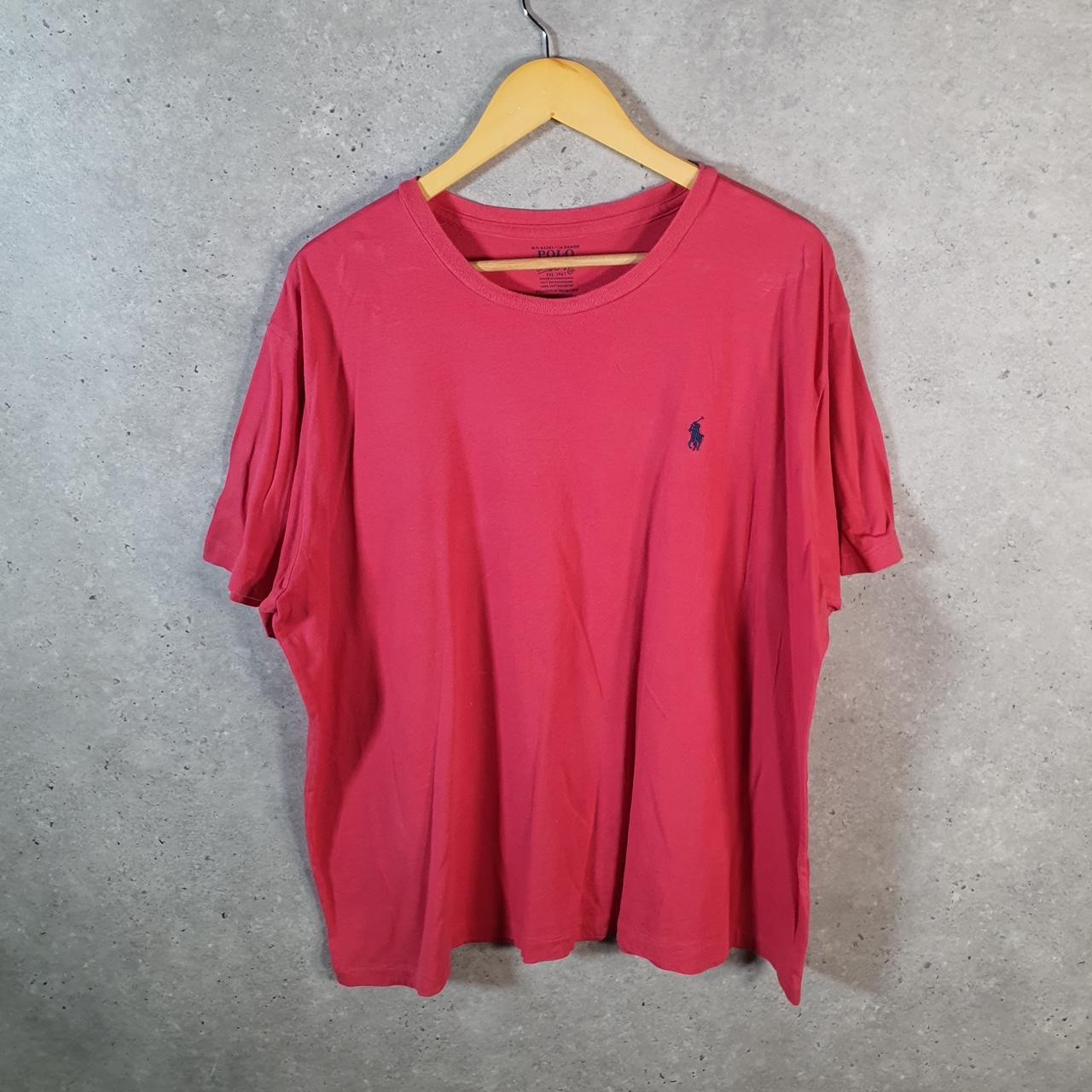 Vintage Ralph Lauren Polo Sport T Shirt Men’s XL Pink Custom Fit Embroidered Pony C8661