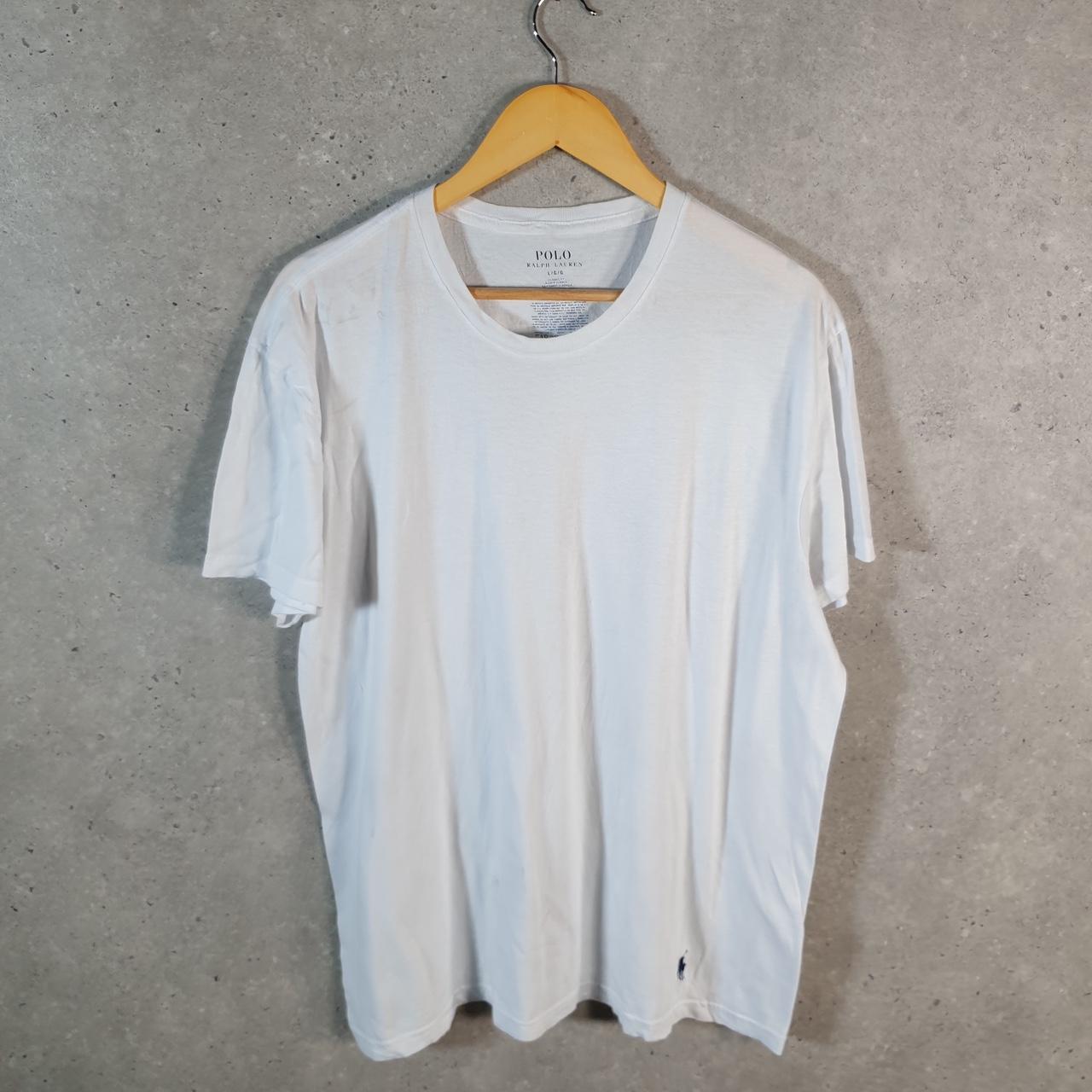 Vintage Ralph Lauren Polo Sport T Shirt Men’s Large White Classic Fit Embroidered Pony C8580