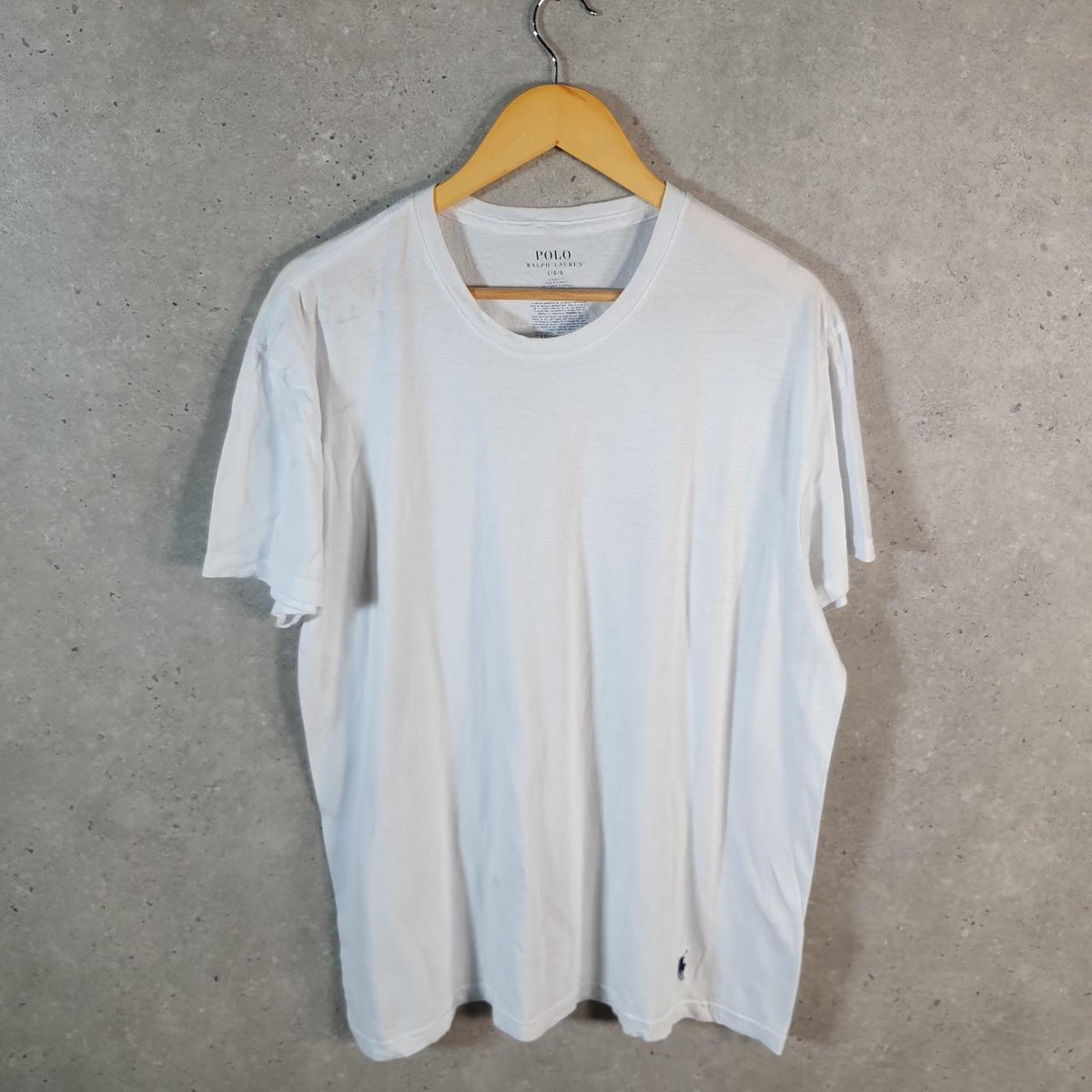 Vintage Ralph Lauren Polo Sport T Shirt Men’s Large White Classic Fit Embroidered Pony C8580