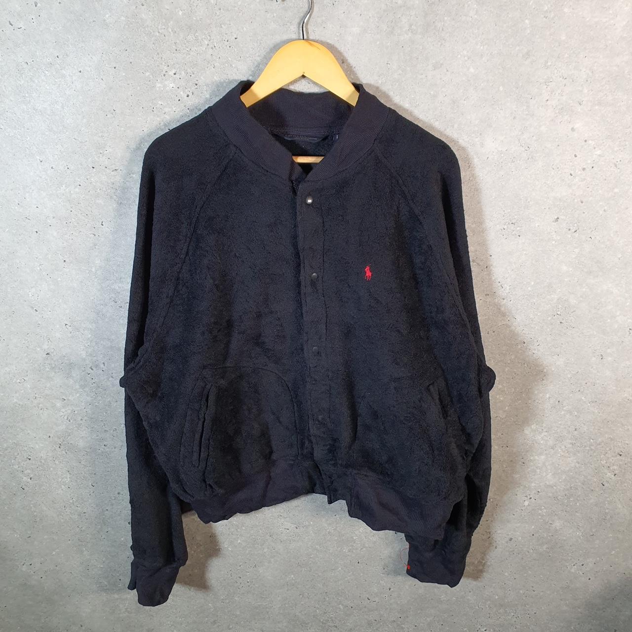 Vintage Ralph Lauren Polo 90s USA Fleece Sweatshirt Men’s Large Black Pony