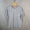 Vintage Carhartt Pocket T Shirt Men’s Medium Grey Workwear Chore Utility Relaxed Fit C9211