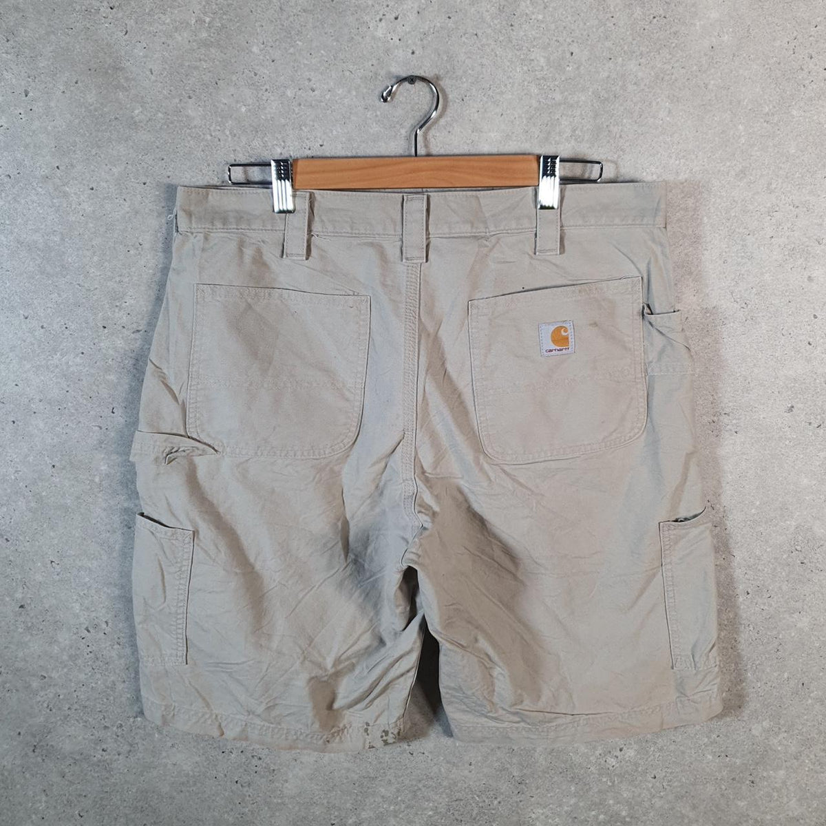 Vintage Carhartt Baggy Carpenter Shorts Jorts Cargo Men’s W36 Brown Original Fit Workwear Big Fish Vintage