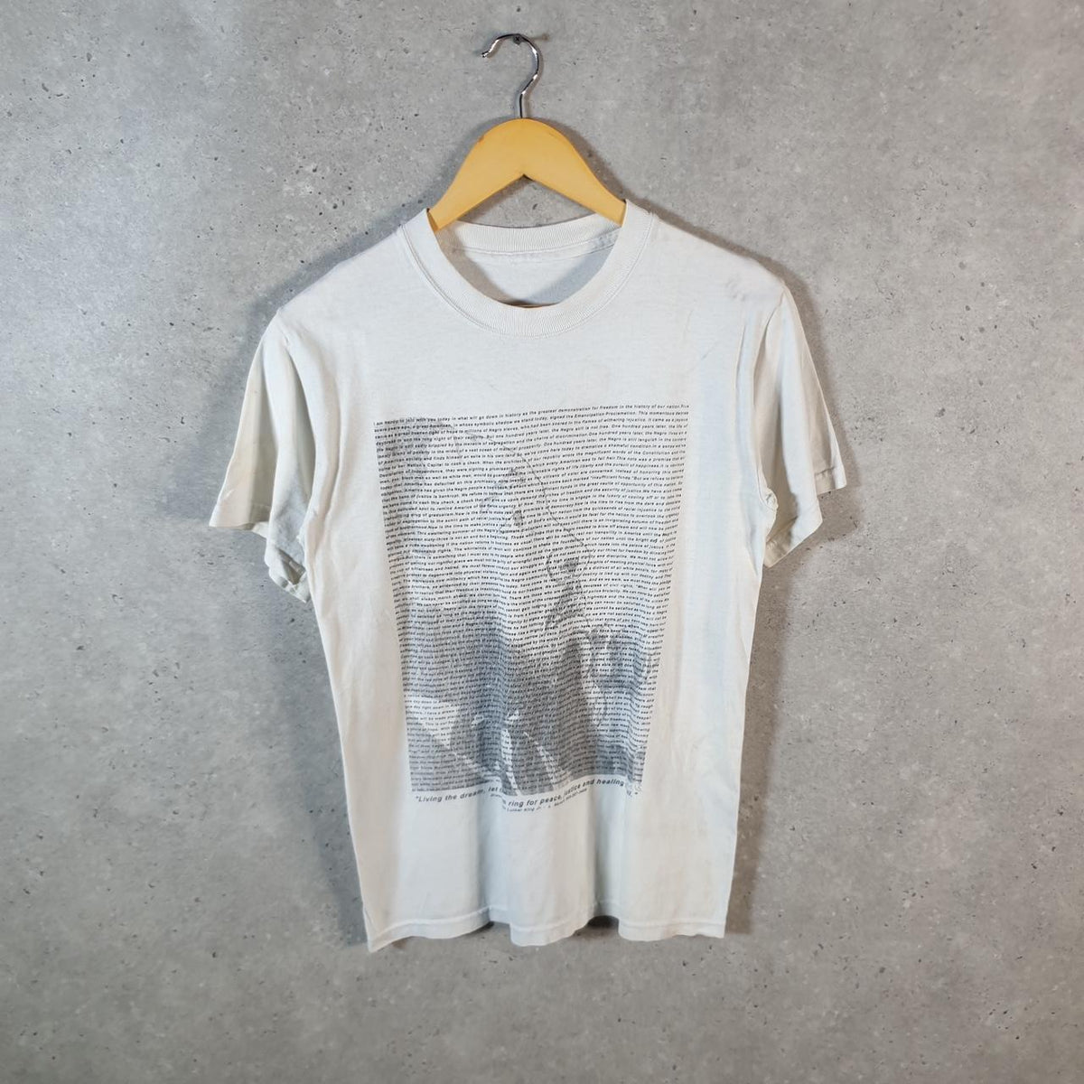 Vintage Martin Luther King T Shirt Men’s Small White Casual Sports Logo Athletic