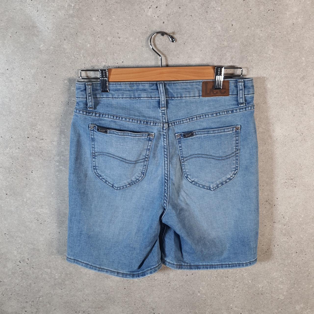 Vintage Lee Baggy Shorts Jorts Cargo Womens W30 Blue Denim Relaxed Cargo