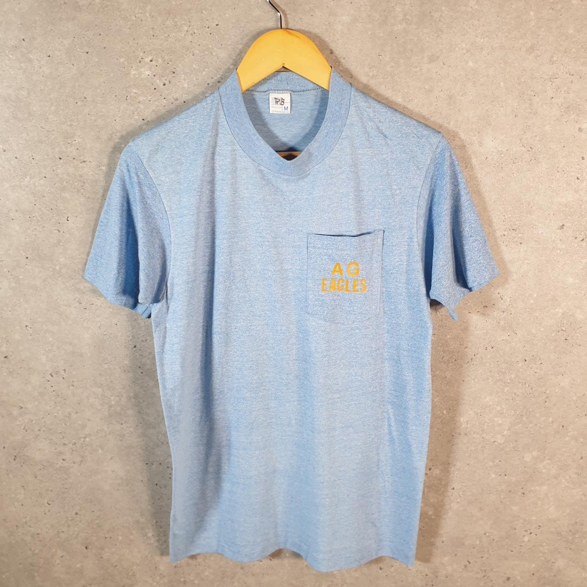 Vintage AG Eagles Graphic 90s USA Single Stitch T Shirt Men’s Medium Blue C8756