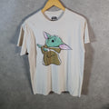 Vintage Star Wars Yoda T Shirt Shirt Men’s Medium White Logo Graphic Spellout