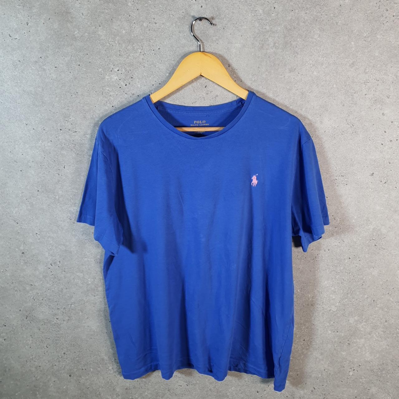 Vintage Ralph Lauren Polo Sport T Shirt Men’s Large Blue  Classic Fit Embroidered Pony C8701