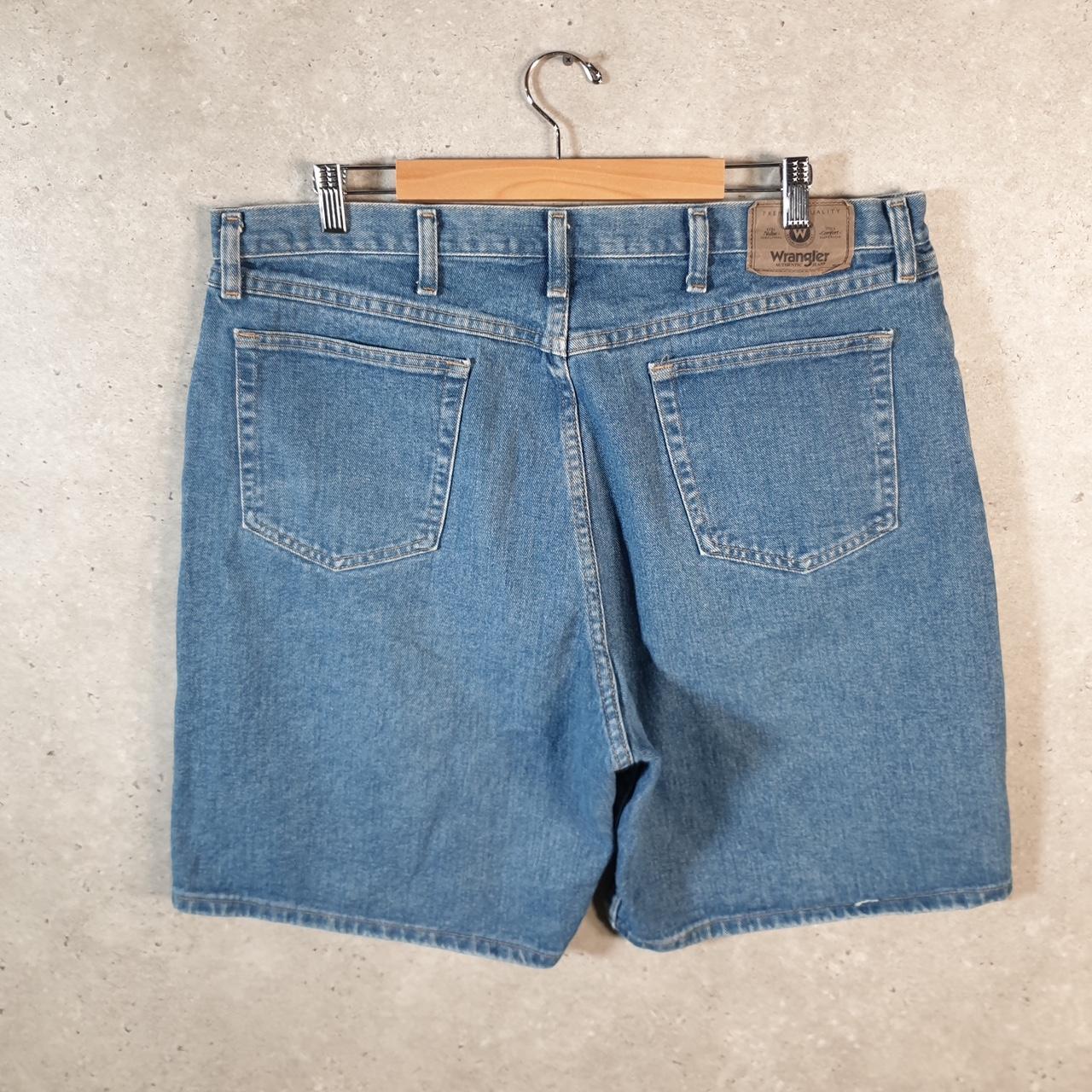 Vintage Wrangler Denim Shorts Jorts Cargo Men’s W40 Blue Baggy Cotton