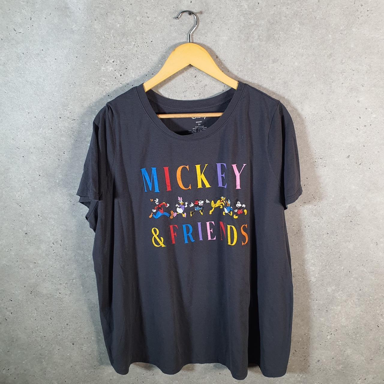 Vintage Disney Land Mickey Mouse T Shirt Womens XL Black Graphic Cartoon