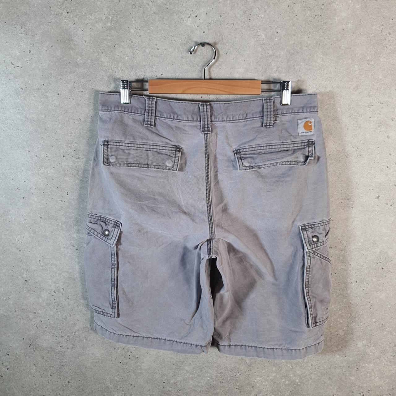 Vintage Carhartt Baggy Carpenter Shorts Jorts Cargo Men’s W36 Grey Relaxed Fit Workwear A4701