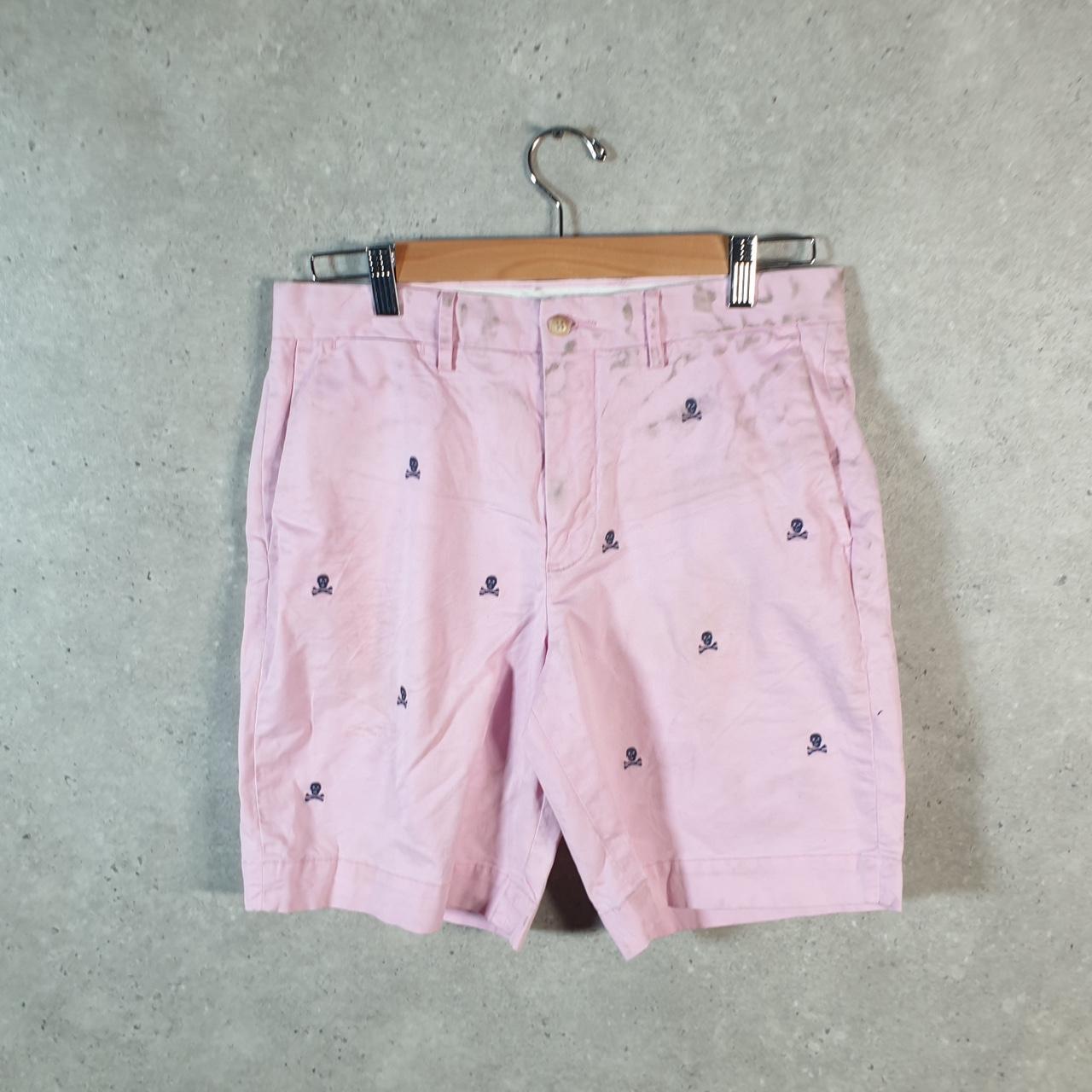Vintage Ralph Lauren Polo Shorts Jorts Chino Cargo Men’s W30 Pink Skull Bones