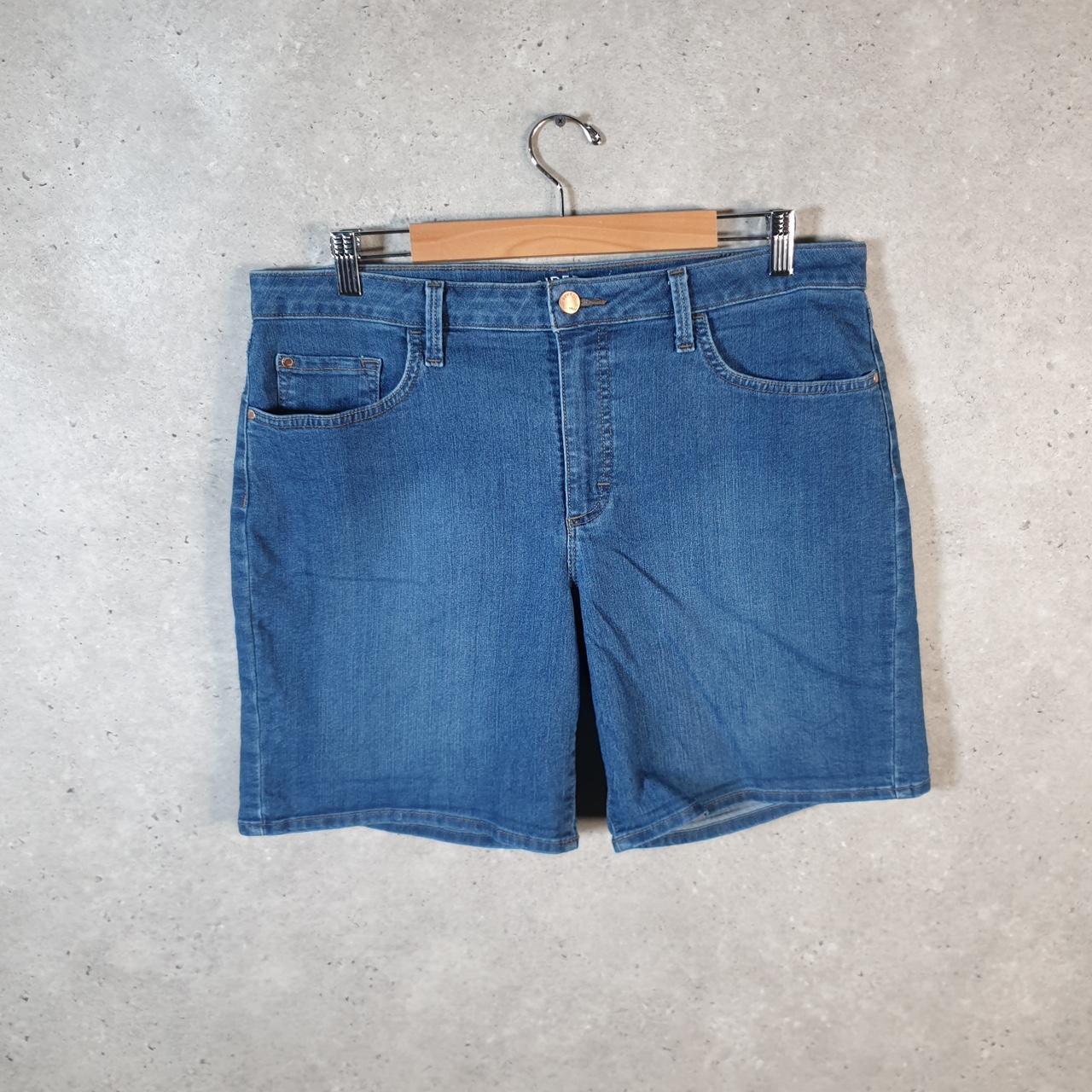 Vintage Lee Baggy Shorts Jorts Cargo Womens W36 Blue Denim Relaxed Cargo