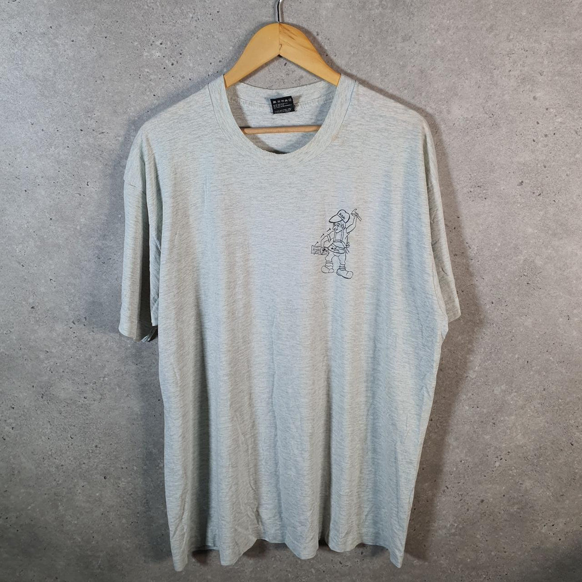 Vintage Best Fruit of the Loom CRDR Homes 90s USA Single Stitch T Shirt Men’s 2XL Grey Big Fish Vintage