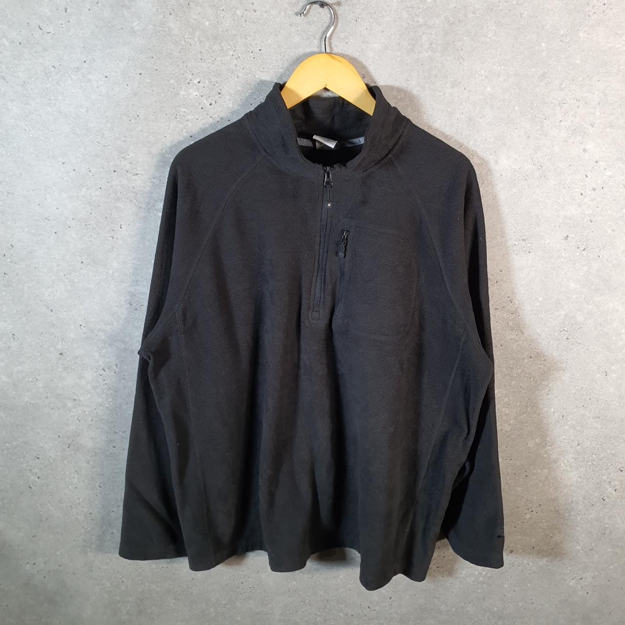 Vintage Starter 1/4 Zip Fleece Sweatshirt Mens XL Black Logo Winter