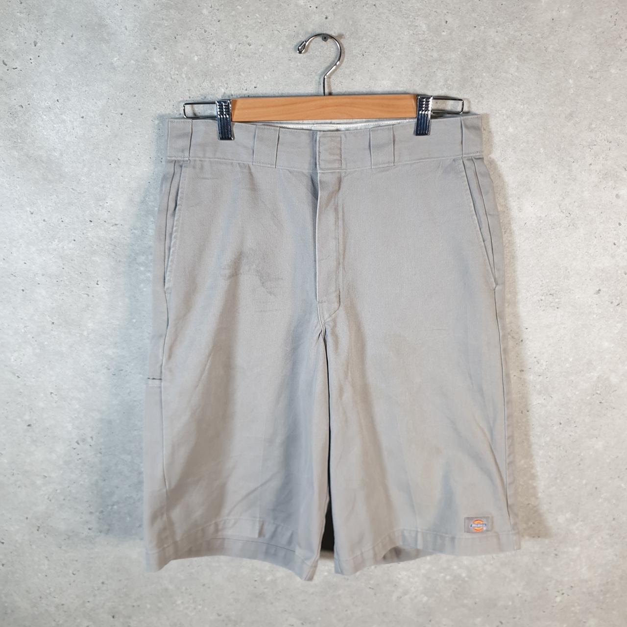 Vintage Dickies Baggy Chino Shorts Jorts Cargo Mens W32 Grey Regular Fit