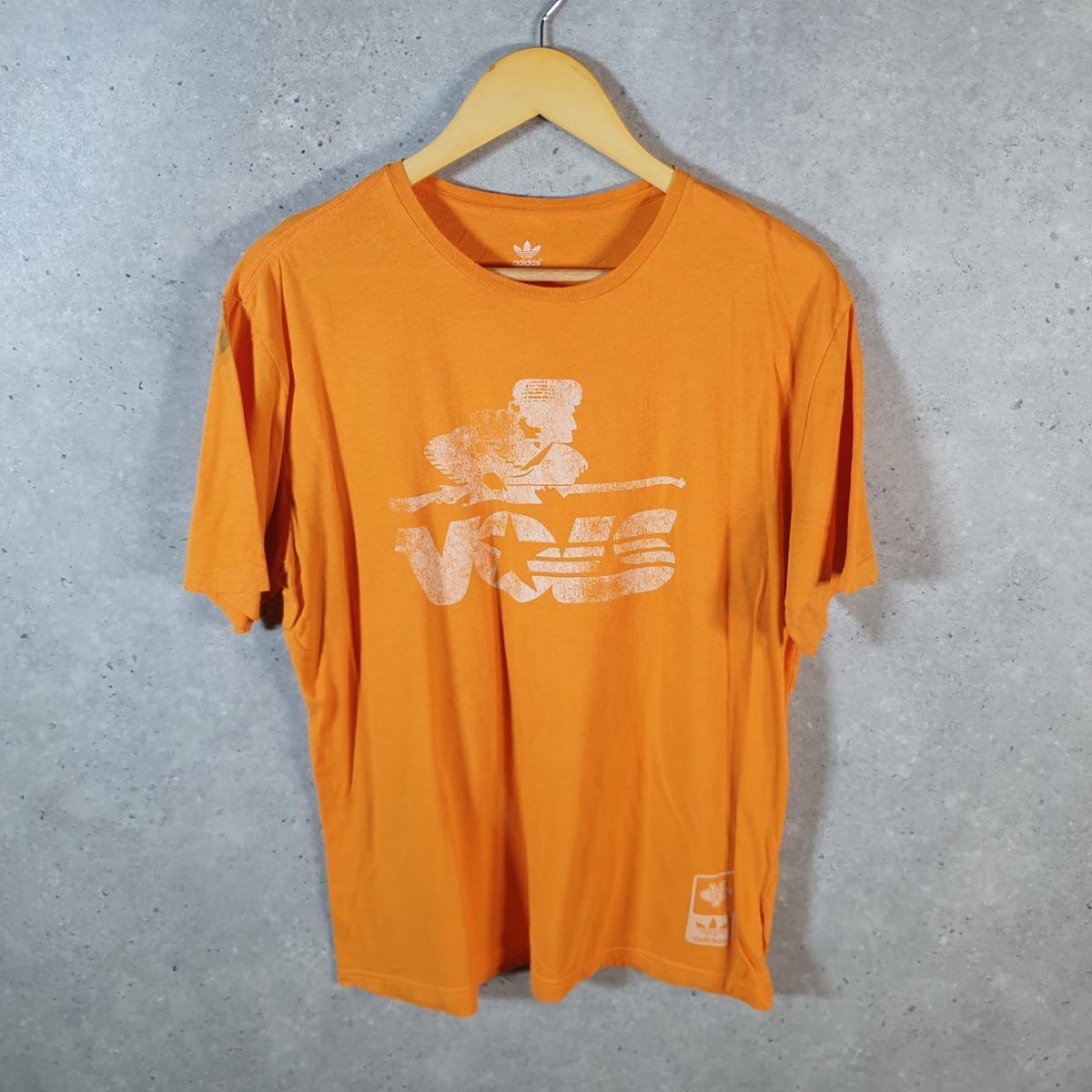 Vintage Adidas Pro Sport Trefoil Retro T Shirt Men’s Large Orange Logo Athletic