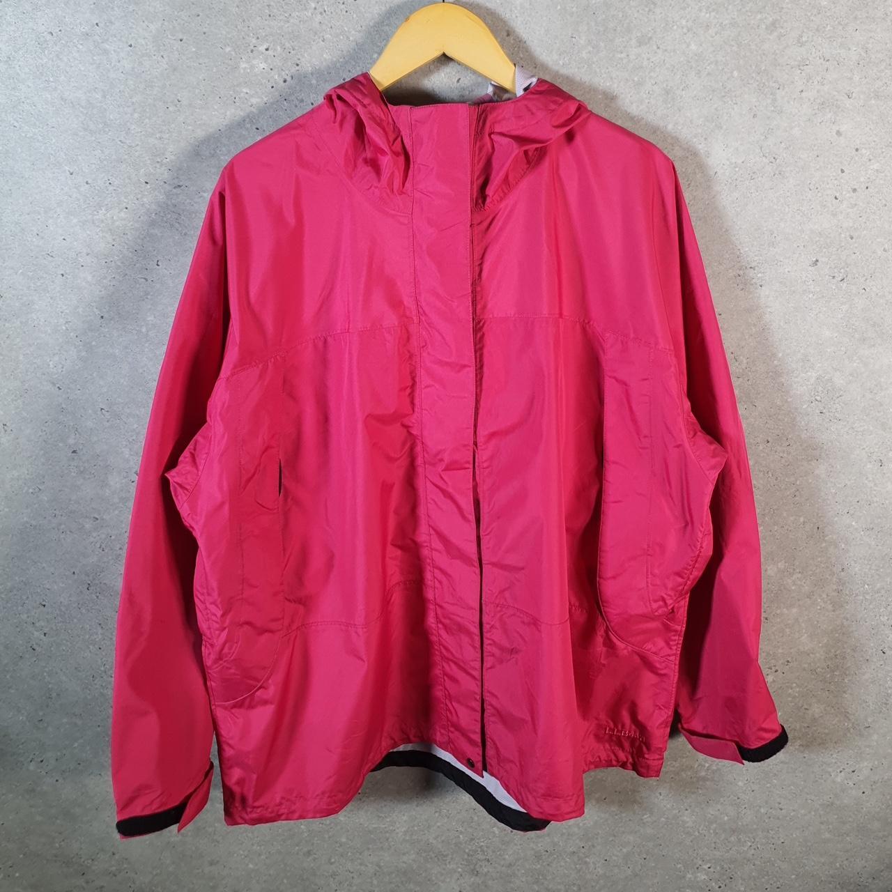 Vintage L.L. Bean Outdoors Nylon Jacket Womens 2XL Pink Waterproof Hooded