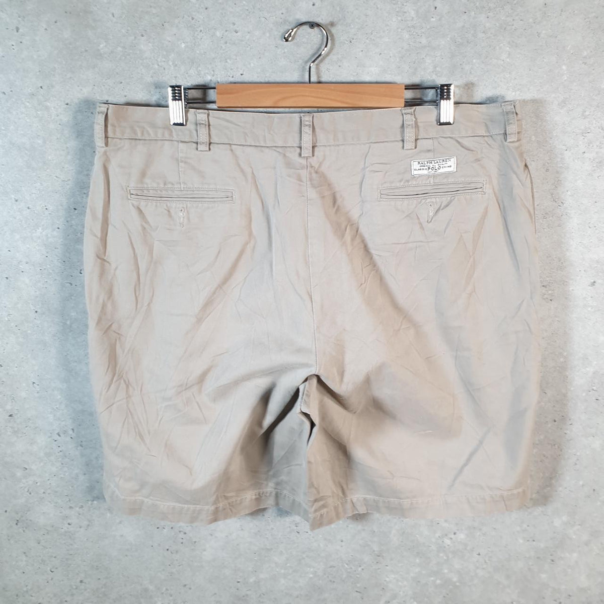 Vintage Ralph Lauren Polo Shorts Jorts Chino Cargo Men’s W40 Brown Baggy Cotton A4364