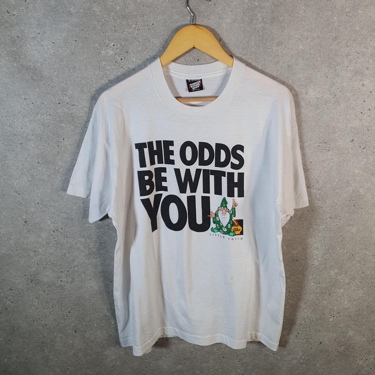 Vintage Screen Stars Odds Be With you Little Loto 90s USA Single Stitch T Shirt Men’s XL White