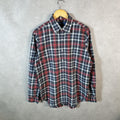 Vintage Ralph Lauren Button Down Shirt Men’s Medium Red Checkered Classic Fit Cotton Pony