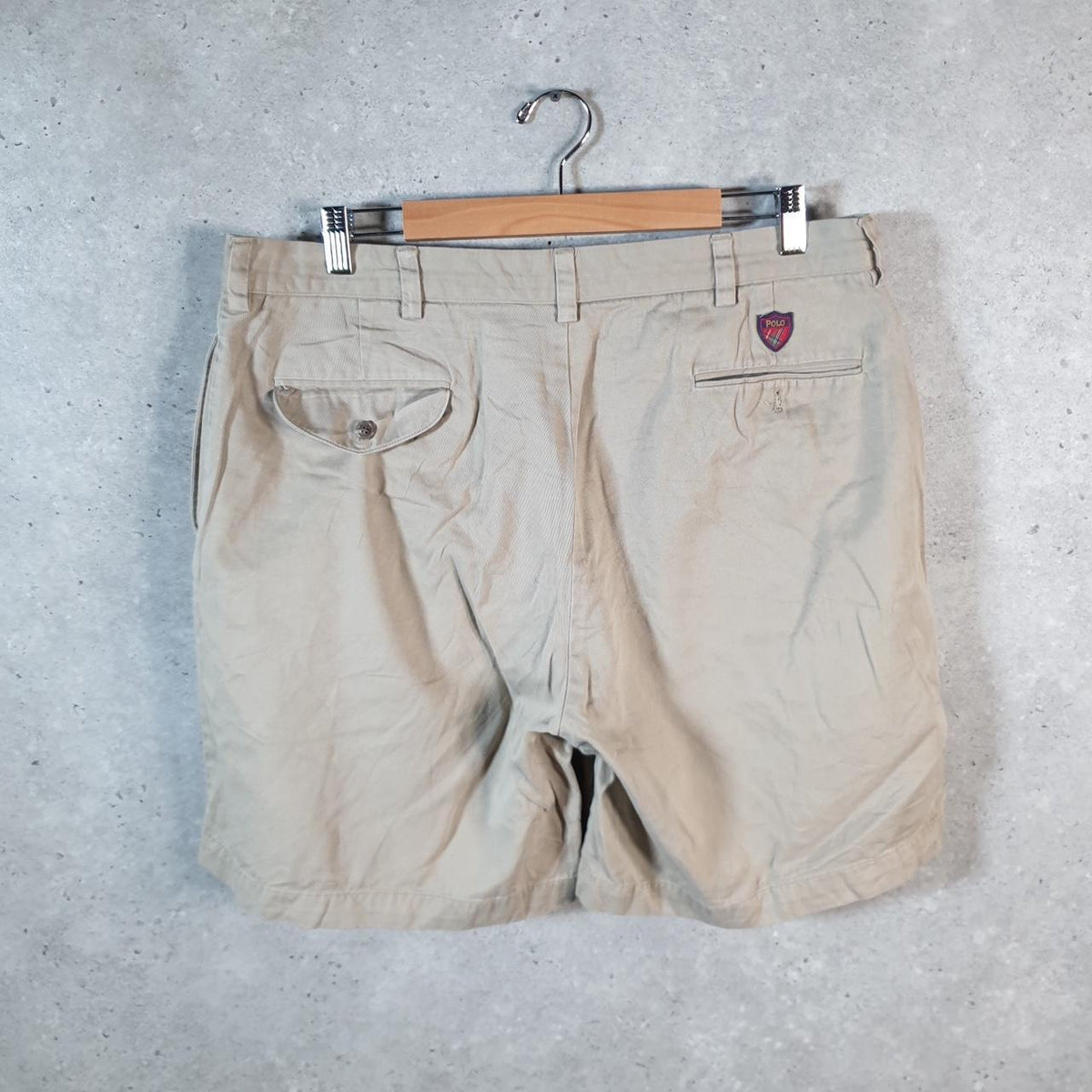 Vintage Ralph Lauren Polo Golf Shorts Jorts Chino Cargo Men’s W38 Brown Baggy Cotton A4382