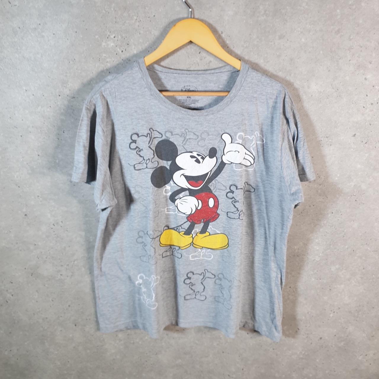 Vintage Disney Land Mickey Mouse T Shirt Womens 2XL Grey Logo Graphic Cartoon