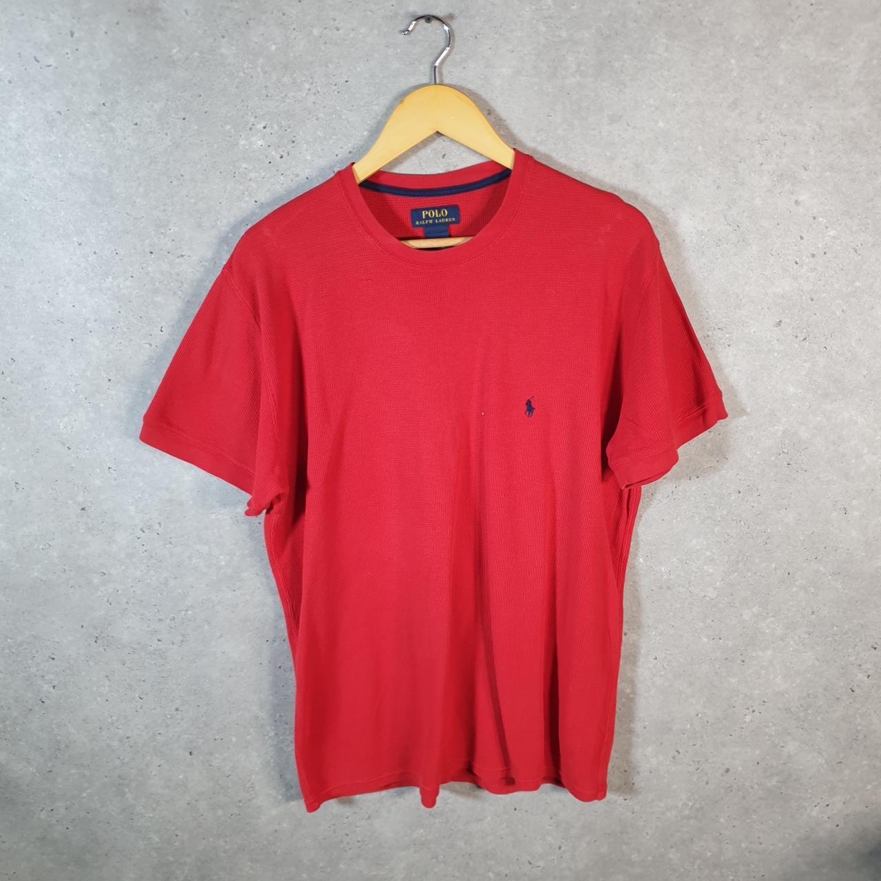 Vintage Ralph Lauren Polo T Shirt Men’s Large Red Embroidered Classic Fit Pony C9147