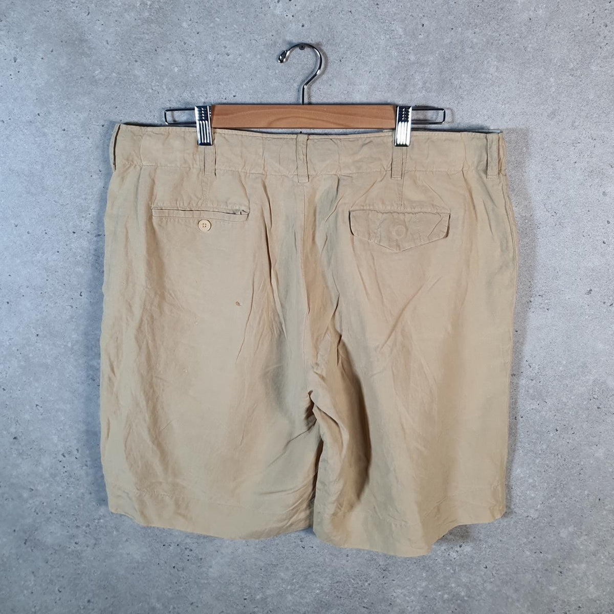 Vintage Ralph Lauren Polo Shorts Jorts Cargo Men’s W36 Brown Baggy Cotton Big Fish Vintage