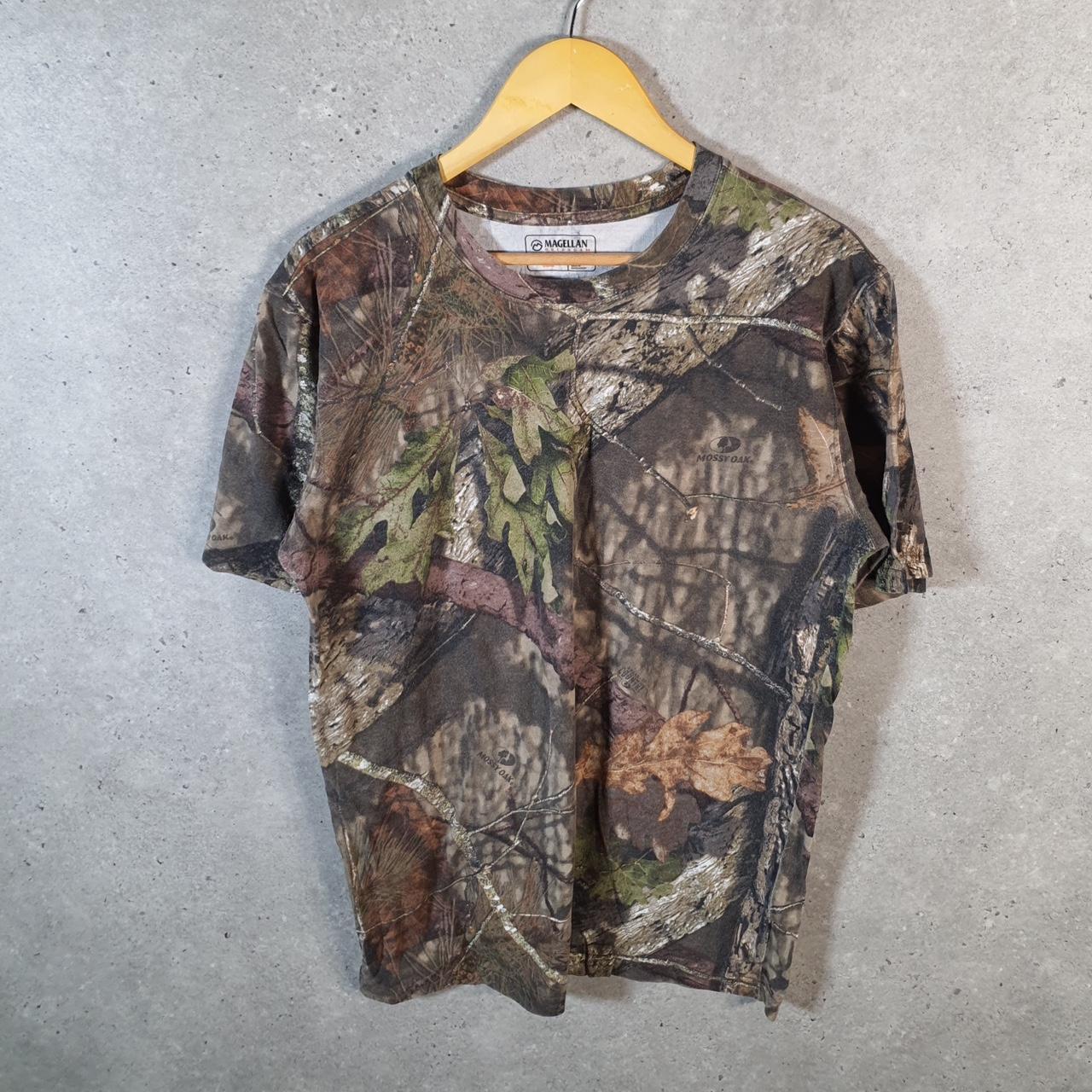Vintage Magellan Hunt Gear RealTree Camoflauge T Shirt Mens Large Camo Short Sleeve