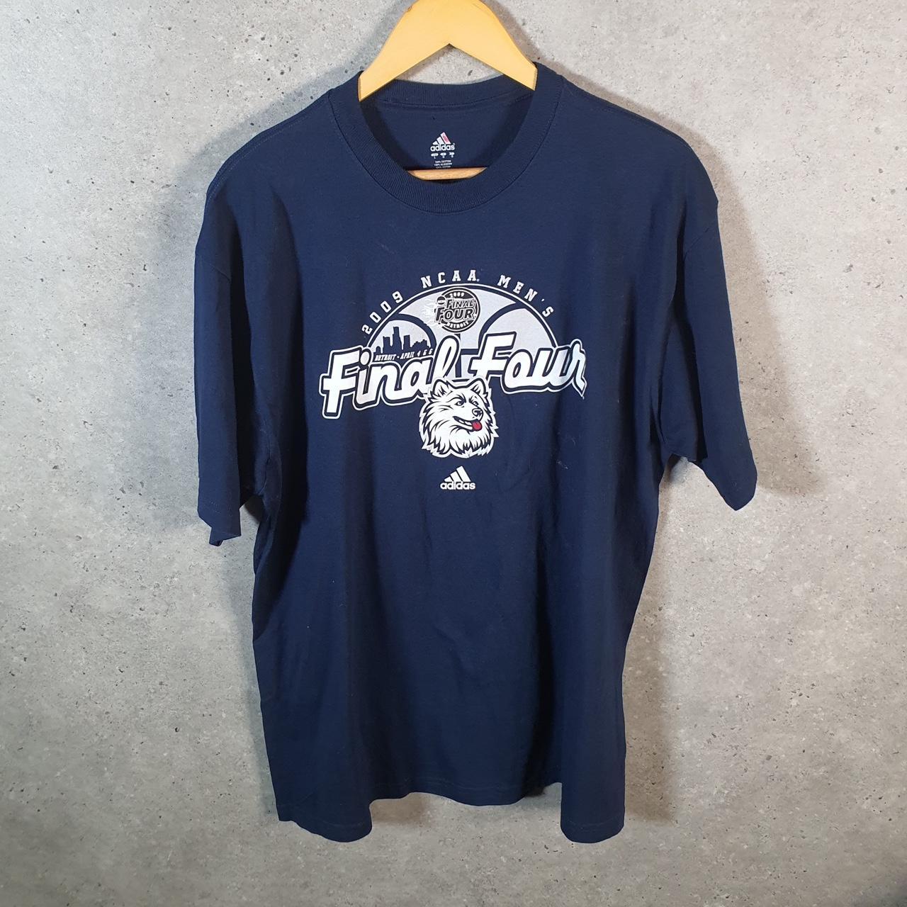 Vintage Adidas 2009 Final Four Detroit T Shirt Men’s Large Blue Three Stripes Logo