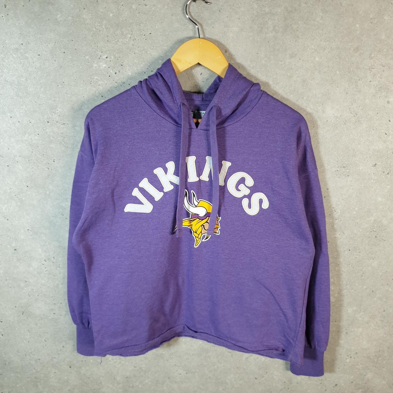 Vintage NFL Minnesota Vikings Hoodie Womens Medium Purple USA Pro Sport
