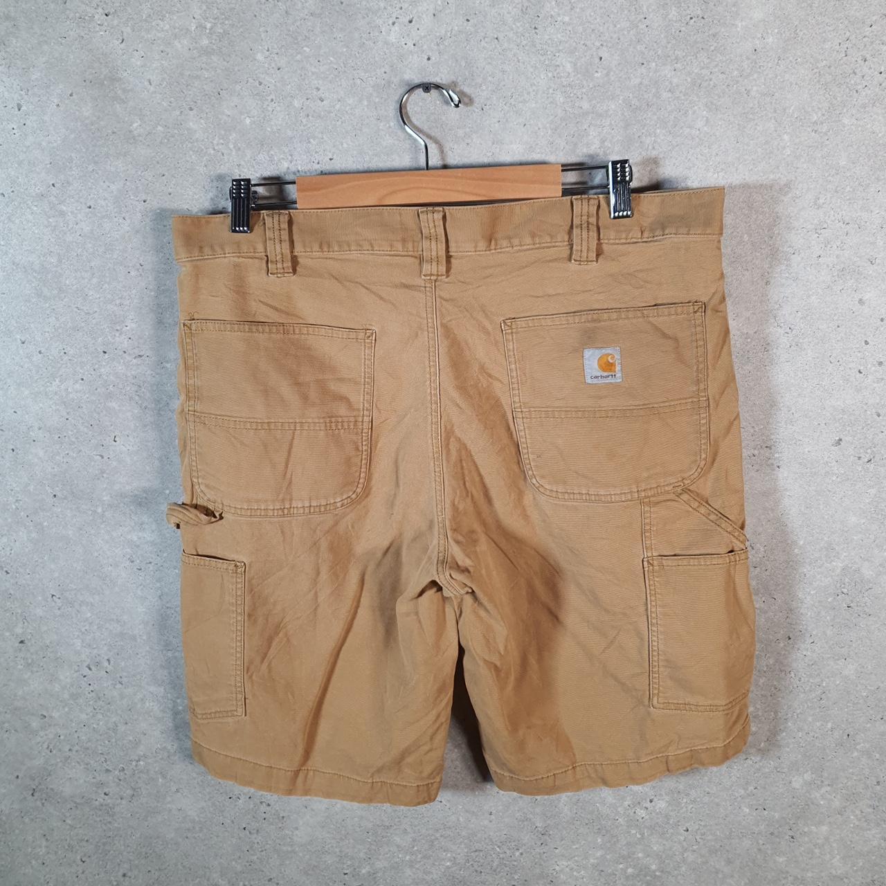 Vintage Carhartt Baggy Carpenter Shorts Jorts Cargo Men’s W36 Brown Relaxed Fit Workwear A4847
