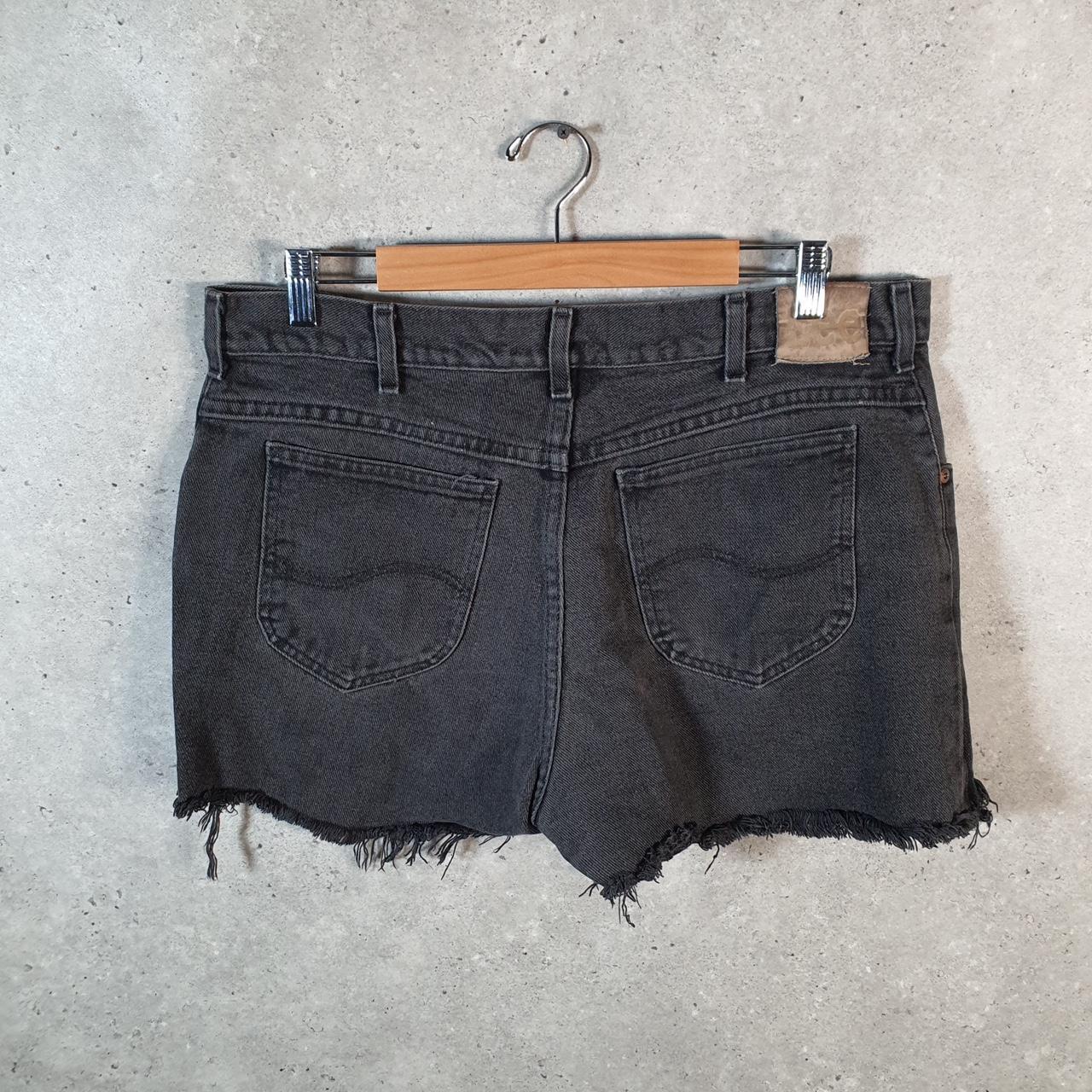Vintage Lee Baggy Shorts Jorts Cargo Womens W36 Grey Denim Relaxed Cargo