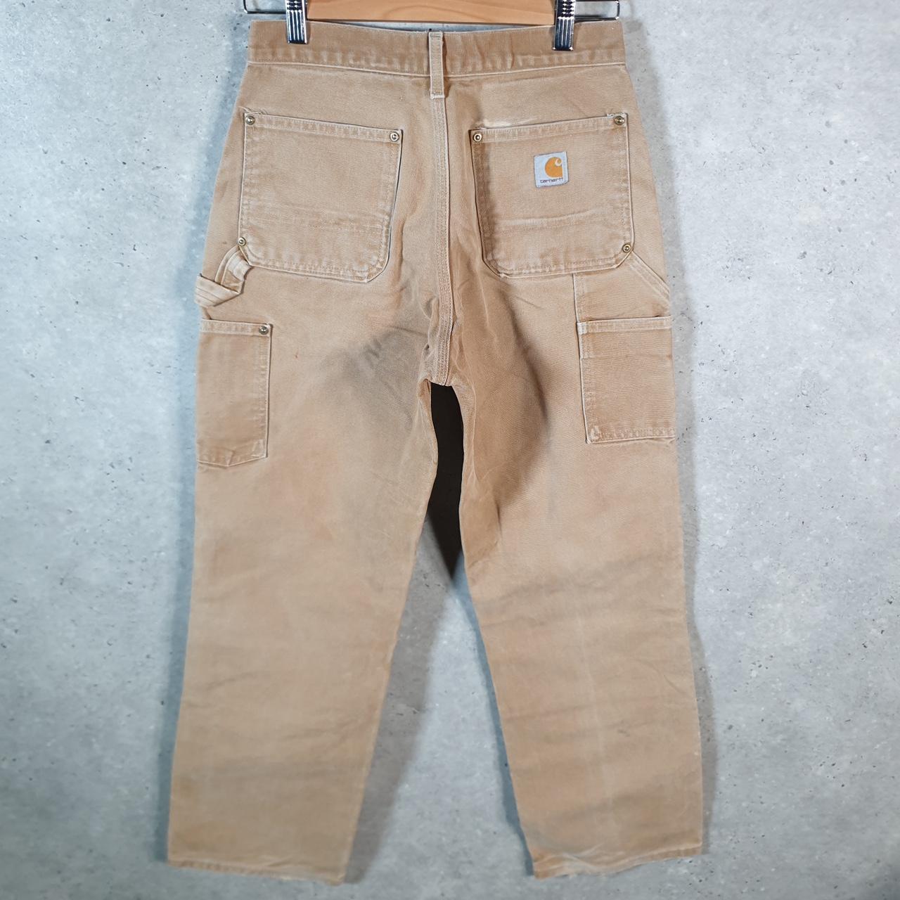 Vintage Carhartt Carpenter Double Knee Trousers Mens W29 L28 Brown Loose Original Fit