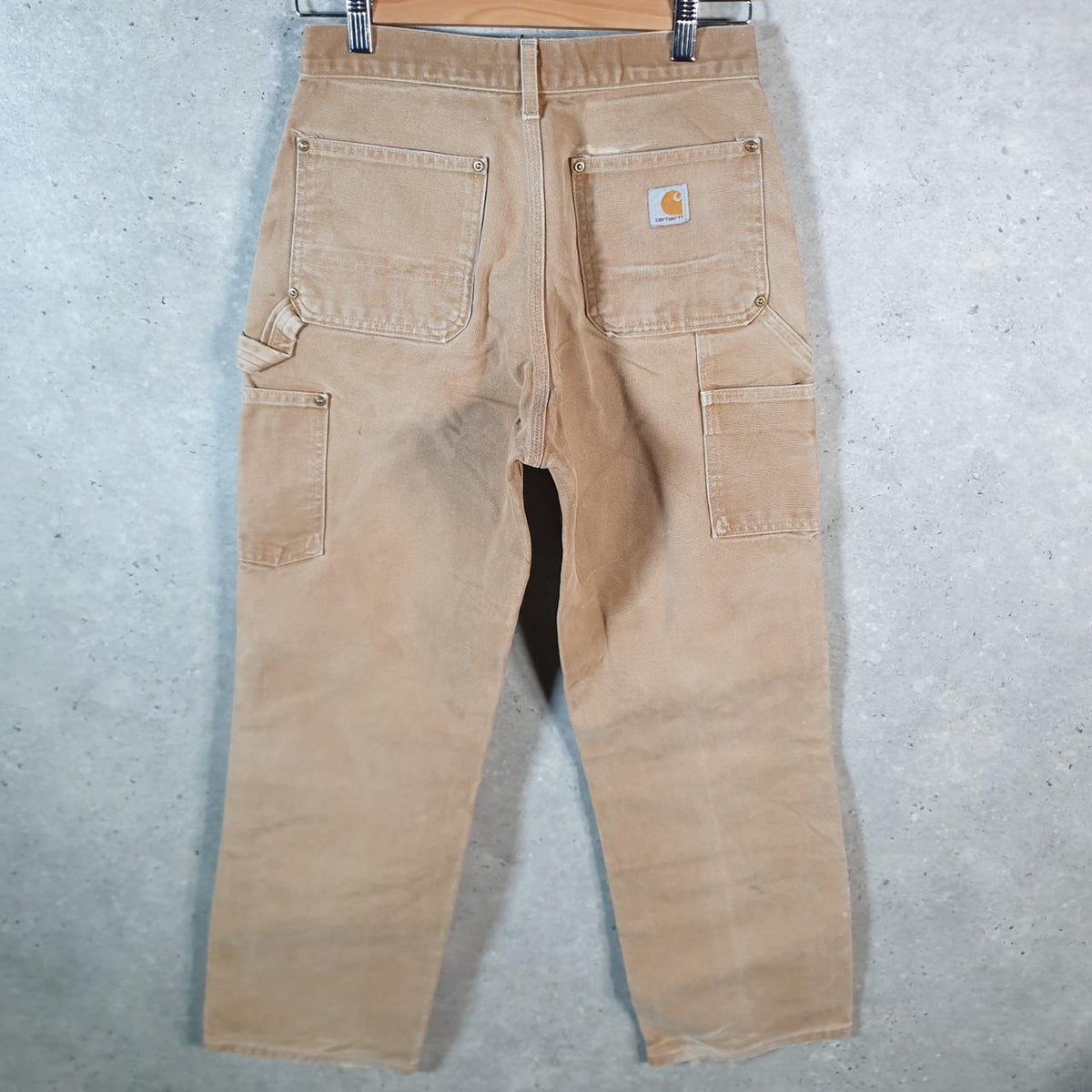 Vintage Carhartt Carpenter Double Knee Trousers Mens W29 L28 Brown Loose Original Fit