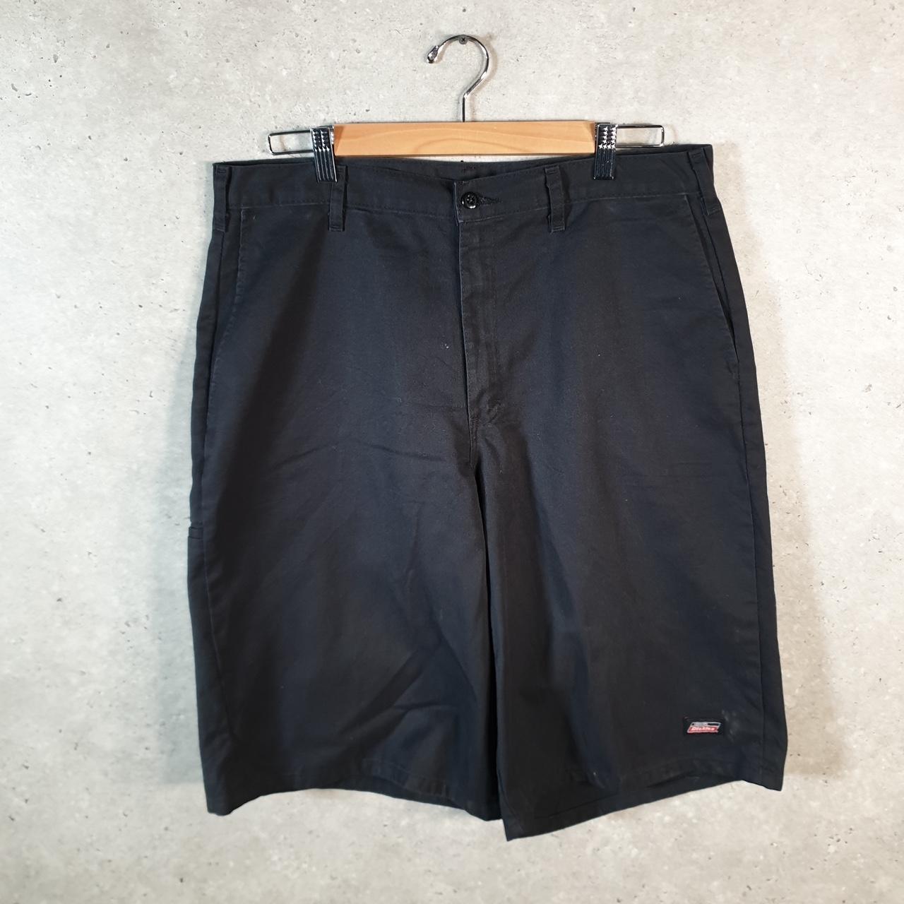 Vintage Dickies Baggy Chino Shorts Jorts Cargo Mens W36 Black Relaxed Fit