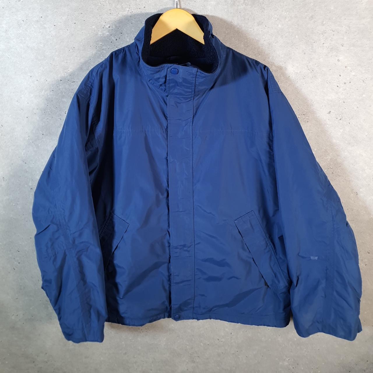 Vintage L.L. Bean Outdoors Nylon Jacket Mens XL Navy Blue Full Zip Waterproof