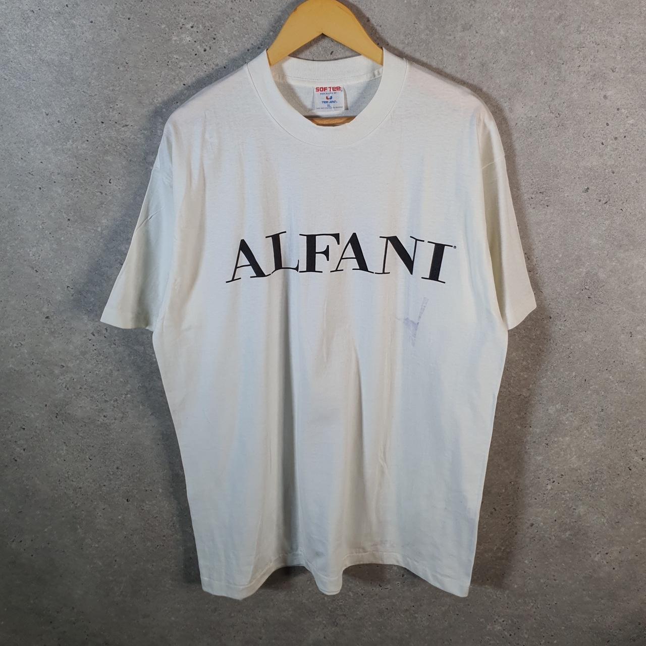 Vintage Sof Tee TeeJays Alfani 90s USA Single Stitch T Shirt Men’s XL White