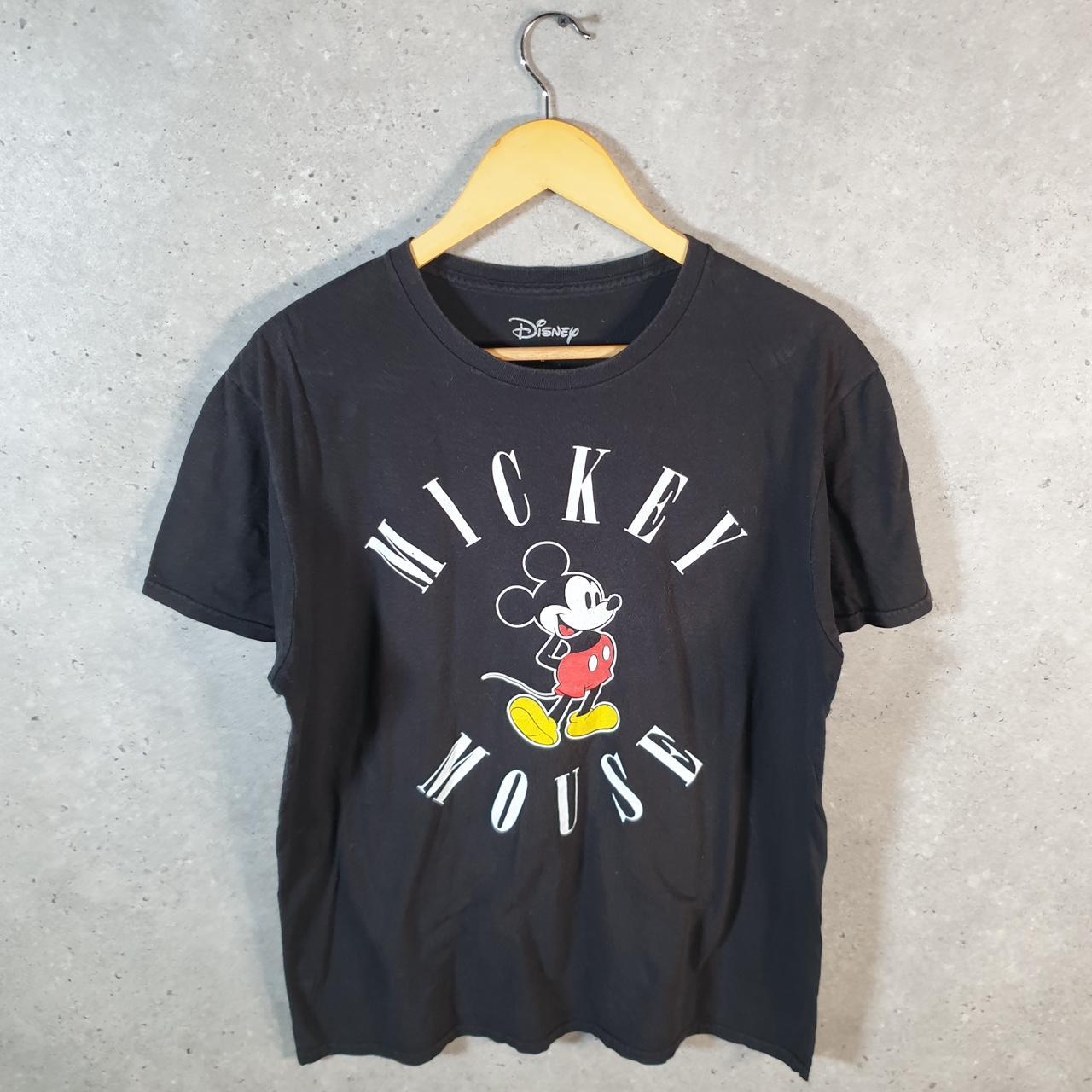 Vintage Disney Land Mickey Mouse T Shirt Men’s Large Black Logo Graphic Cartoon