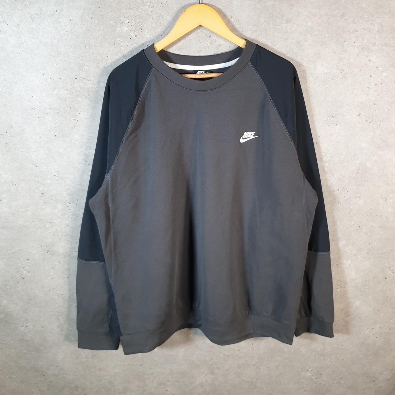 Vintage Nike Club Sweatshirt Mens XL Grey Swoosh Y2K Pullover Embroidered Logo