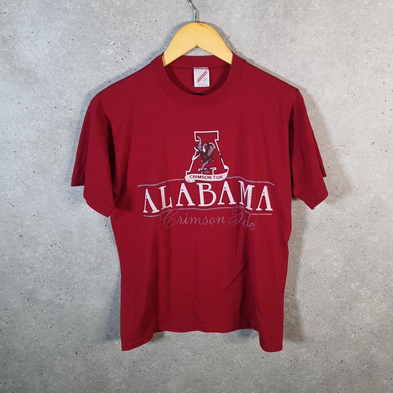 Vintage Jerzees Alabama Crimson Tide 90s USA Single Stitch T Shirt Men’s Large Red