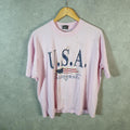 Vintage Best Fruit of the Loom California USA Single Stitch T Shirt Men’s XL Pink Big Fish Vintage