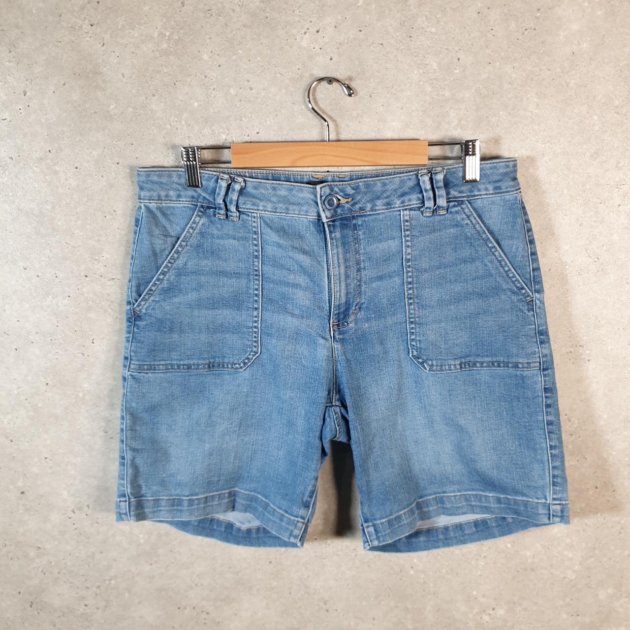 Vintage Lee Baggy Shorts Jorts Cargo Womens W34 Blue Relaxed Denim