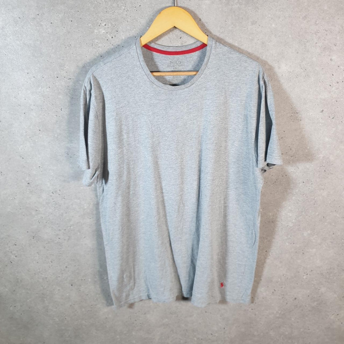 Vintage Ralph Lauren Polo T Shirt Men’s Large Grey Embroidered Classic Fit Pony C9036