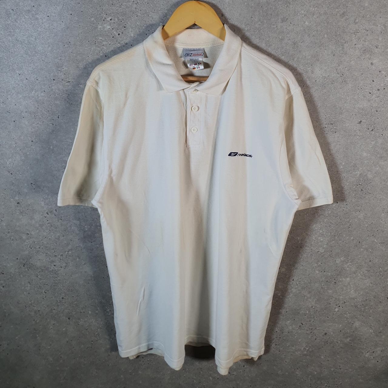 Vintage Puma Spellout Polo Shirt Men’s Large White sports Logo Athletic