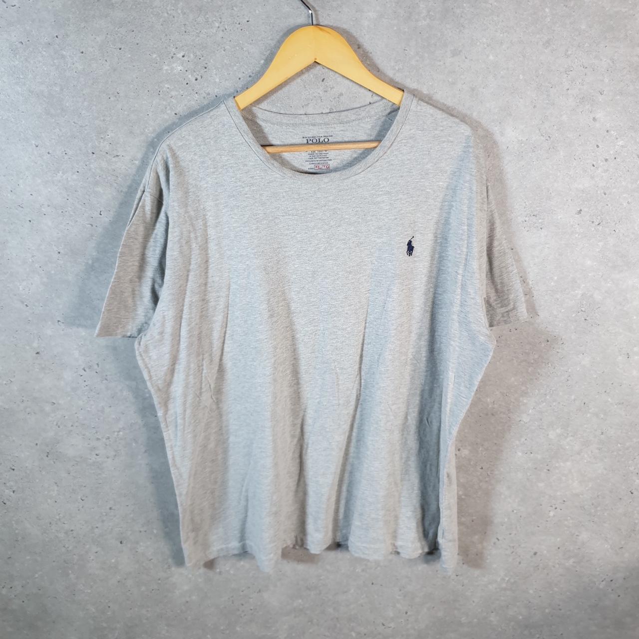 Vintage Ralph Lauren Polo T Shirt Men’s XL Grey Embroidered Classic Fit Pony C8622