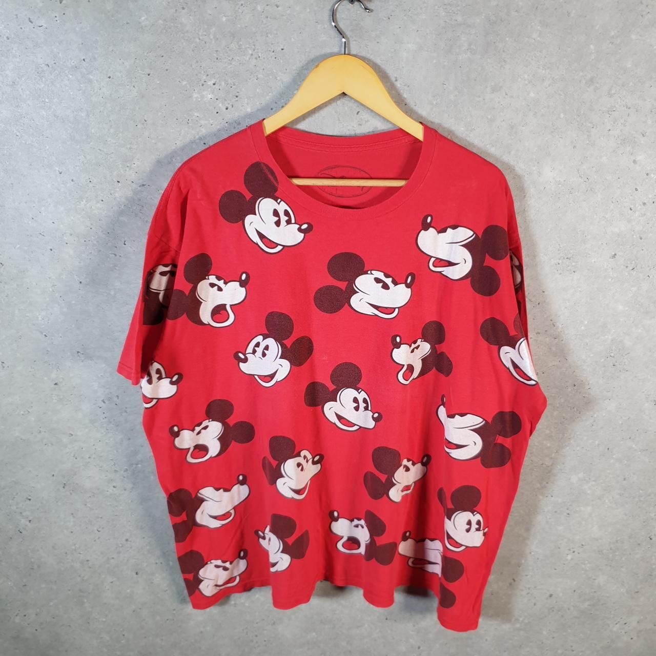 Vintage Disney Land Mickey Mouse T Shirt Men’s 2XL Red Graphic Cartoon