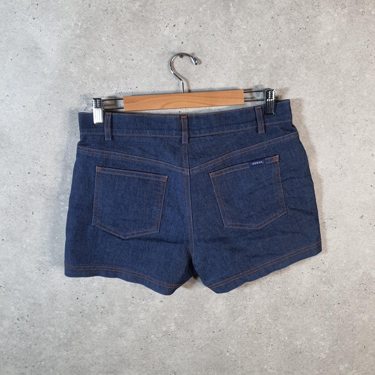 Vintage Guess Baggy Shorts Jorts Cargo Mens W31 Blue Denim Relaxed Fit Cargo