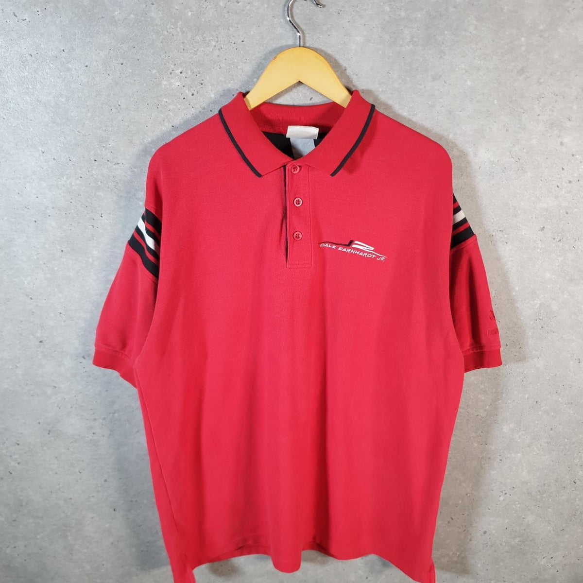 Vintage NASCAR Chase Authentics Dale Earnhardt Jr Polo Shirt Men’s XL Red Embroidered