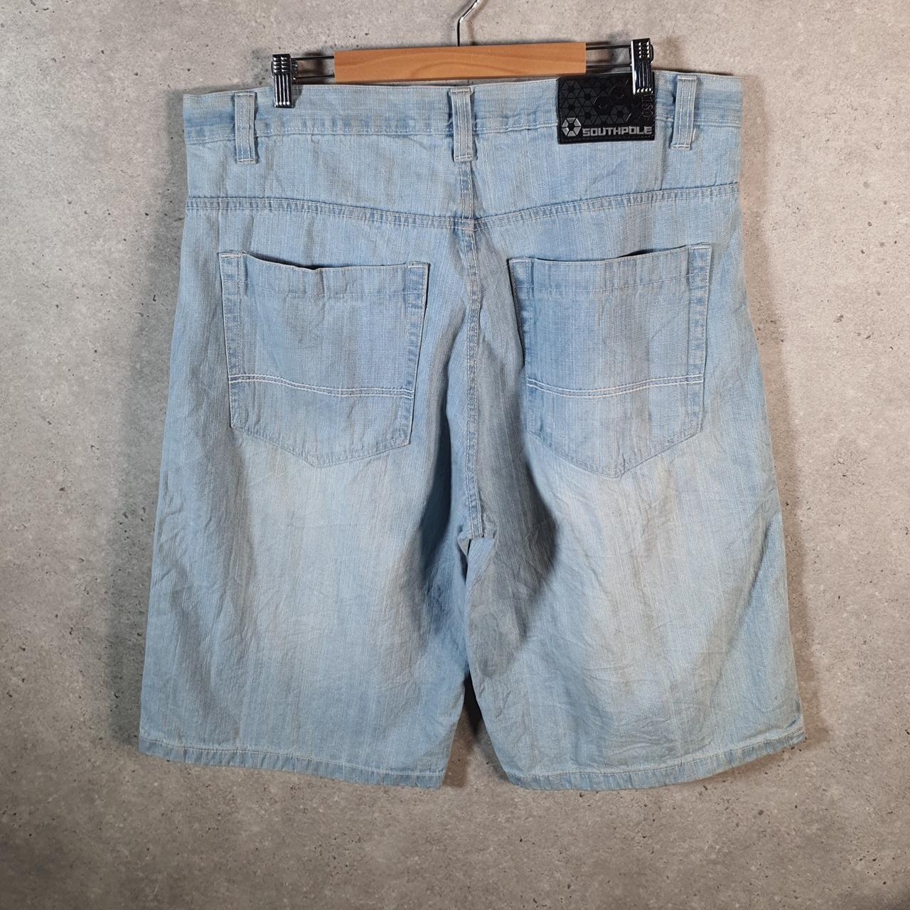 Vintage Southpole Baggy Y2K Hip Hop Jeans Shorts Jorts Mens W40 Blue Denim USA A4470